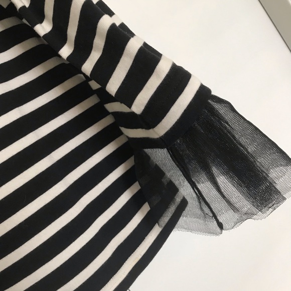 Rare J Crew Striped shirt with tulle sleeves- M - Picture 4 of 9